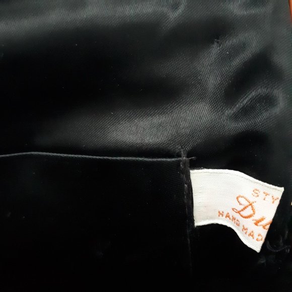 Du Val Vintage Black Beaded and Embroidered Handbag - Picture 7 of 9